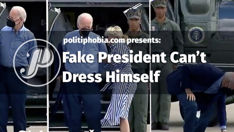 Who can put on their sports jacket on quicker. Fake President Joe Biden or Pan Pan the Chimp? Watch Jill Biden try to handle Joe until she gives up and walks away in embarrassment.