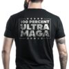 Ultra MAGA Make America Great Again T-Shirt Crew Short Sleeve Classic Black by politiphobia