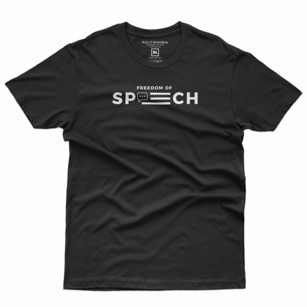 Freedom of Speech USA Logo T-Shirt in Jet Black