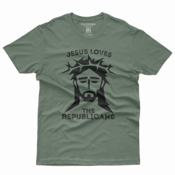 Jesus Loves the Republicans Religious T-Shirt Short Sleeve Classic