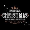 MAGA Christmas and a MAGA New Year Christmas Holiday T-Shirt Short Sleeve Classic back black Design