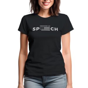 Freedom of Speech USA Logo Women's T-Shirt black