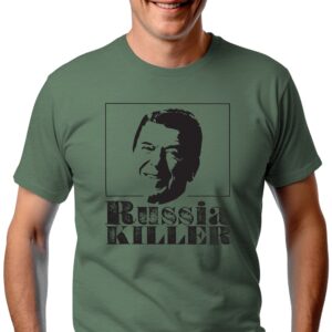 Ronald Reagan Russia Killer Vintage T-Shirt Short Sleeve Classic