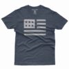 United States Flag Modern Round Icon T-Shirt Short Sleeve Classic front navy