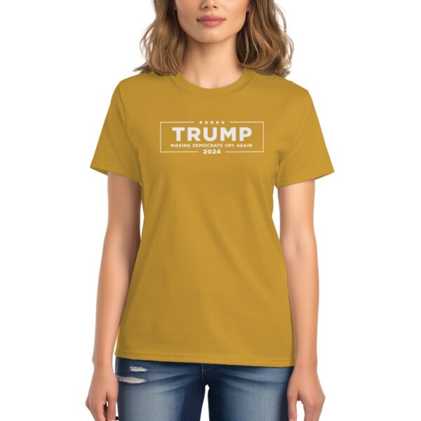 Make Democrats Cry Again Trump 2024 Women's T-Shirt mustard