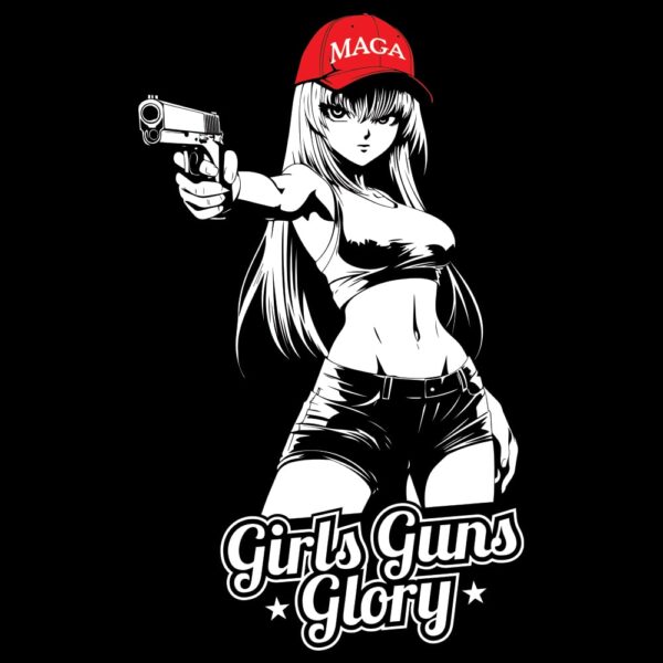 maga girls guns glory t-shirt artwork