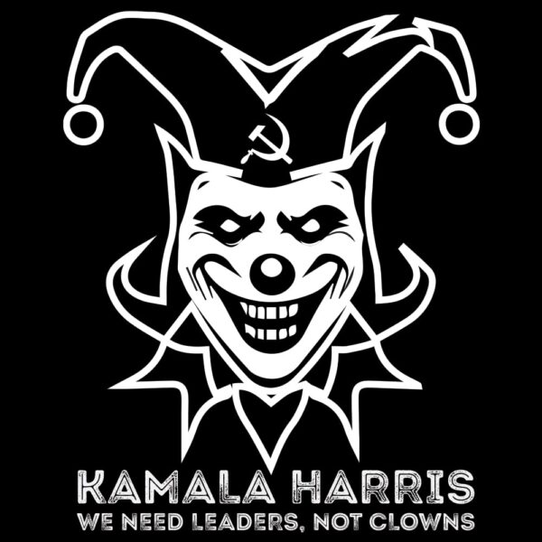 Kamala Harris Evil Clown Short Sleeve T-Shirt artwork