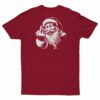 Naughty Santa Black T-Shirt Black Antique Cherry Red