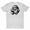 Naughty Santa White T-Shirt Short Sleeve White Back