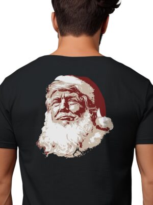 Trump Maga Christmas Santa T-Shirt Black