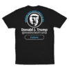 Back Flat lay of black Trump Mean Tweets 2024 Free Speech unisex T-shirt - patriotic conservative free speech graphic tee