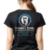 Woman wearing black Trump Mean Tweets 2024 Free Speech T-Shirt - Unisex pro-Trump patriotic graphic tee on female model