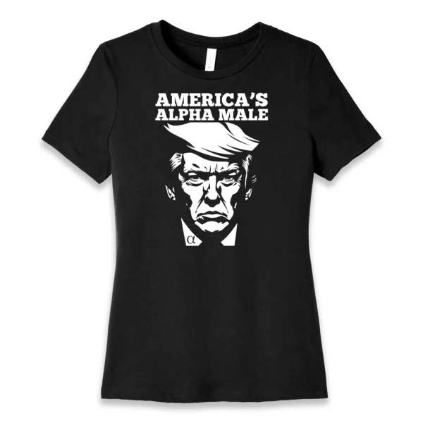 Trump Alpha Male Chesty Women’s T-Shirt – Front Graphic Tee