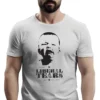 5170-WHT-UNI-M Man wearing white Liberal Tears Cry Baby T-Shirt - Anti-woke unisex funny political graphic tee
