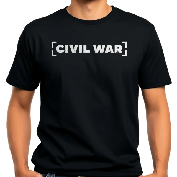 Man wearing black Civil War Patriot T-Shirt - Pro Liberty unisex patriotic graphic tee - front design