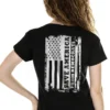 Woman wearing black Save America from Democrats Patriot T-Shirt - Unisex conservative patriotic graphic tee on female model