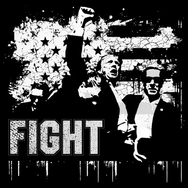 Trump Fight Fight Fight 2024 T-Shirt back graphic design