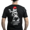 5370-BLK-UNI-M Man wearing black MAGA Girls Guns Glory T-Shirt - Anime Trump 2025 unisex patriotic graphic tee