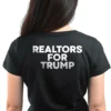 Woman real estate agent wearing black Realtors for Trump Modern Women's T-shirt - Unisex modern pro-Trump real estate graphic tee