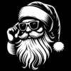5445-art Arizona Santa Sunglasses T-Shirt - Funny Holiday Tee back graphic design