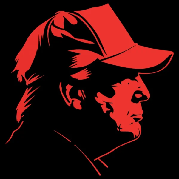 Donald Trump Red Profile T-Shirt - MAGA Tee back graphic design