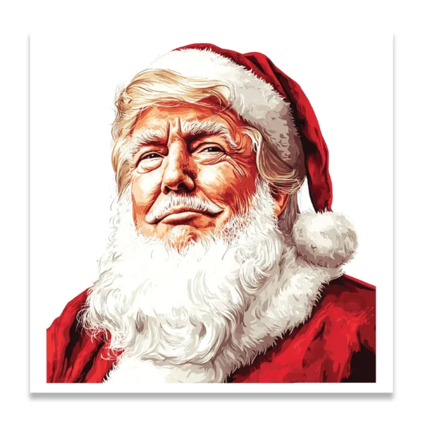 Donald Trump Santa Claus Christmas cards illustration greeting card