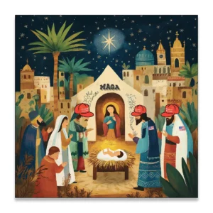 Maga Nativity Scene Christmas Greeting Cards